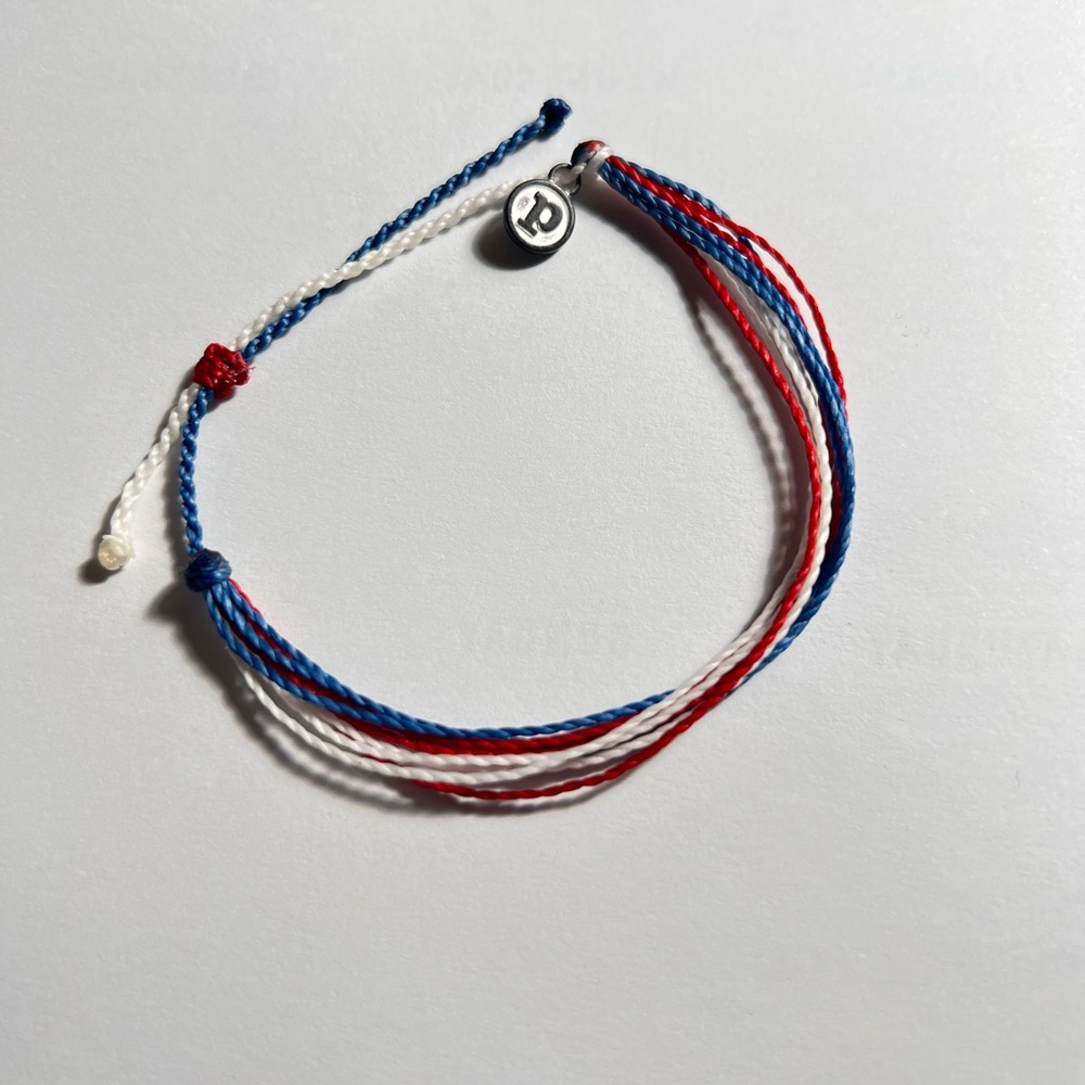 Pura Vida Red, White, and Blue Bracelet